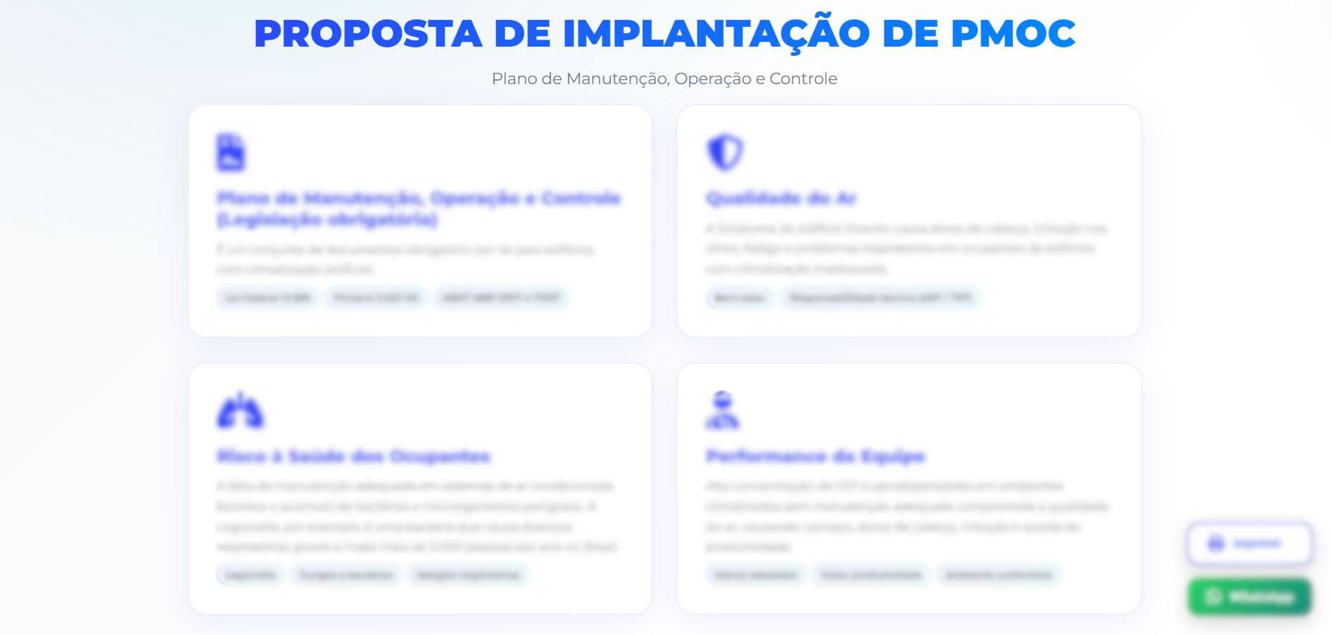 Tela da plataforma gerando proposta